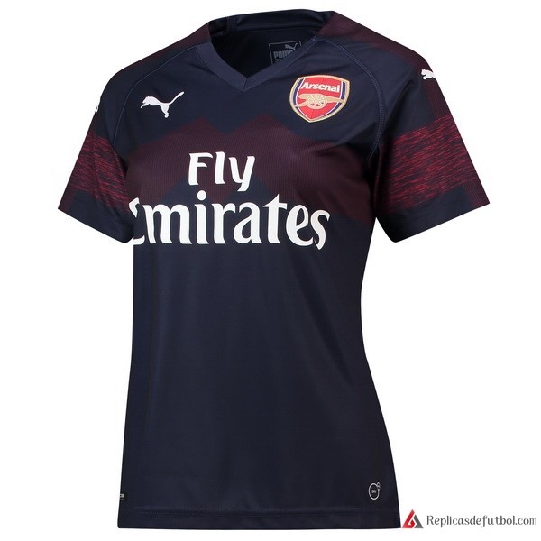 Camiseta Arsenal Segunda equipación Mujer 2018-2019 Azul Marino